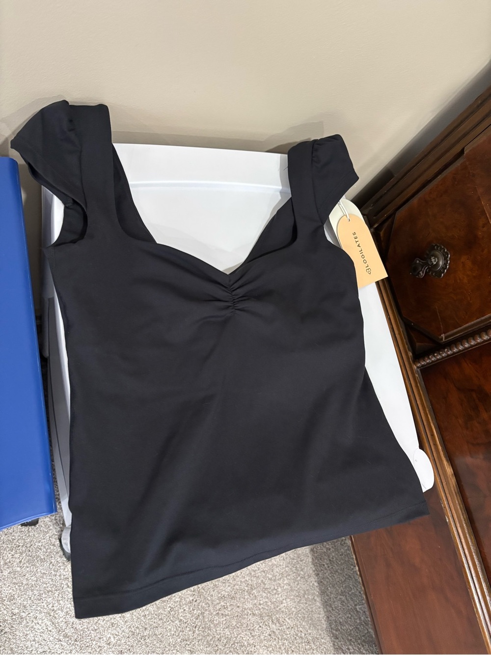 Studio McGee Black Short Sleeve V-Neck Tee